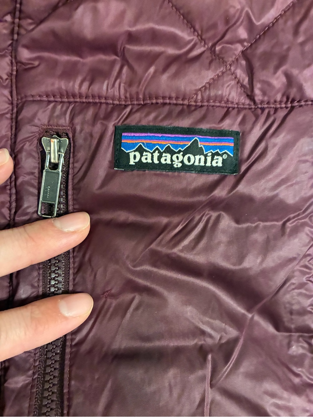 Patagonia Women's Quilted Long Puffer Jacket - Plum - Picture 4 of 5